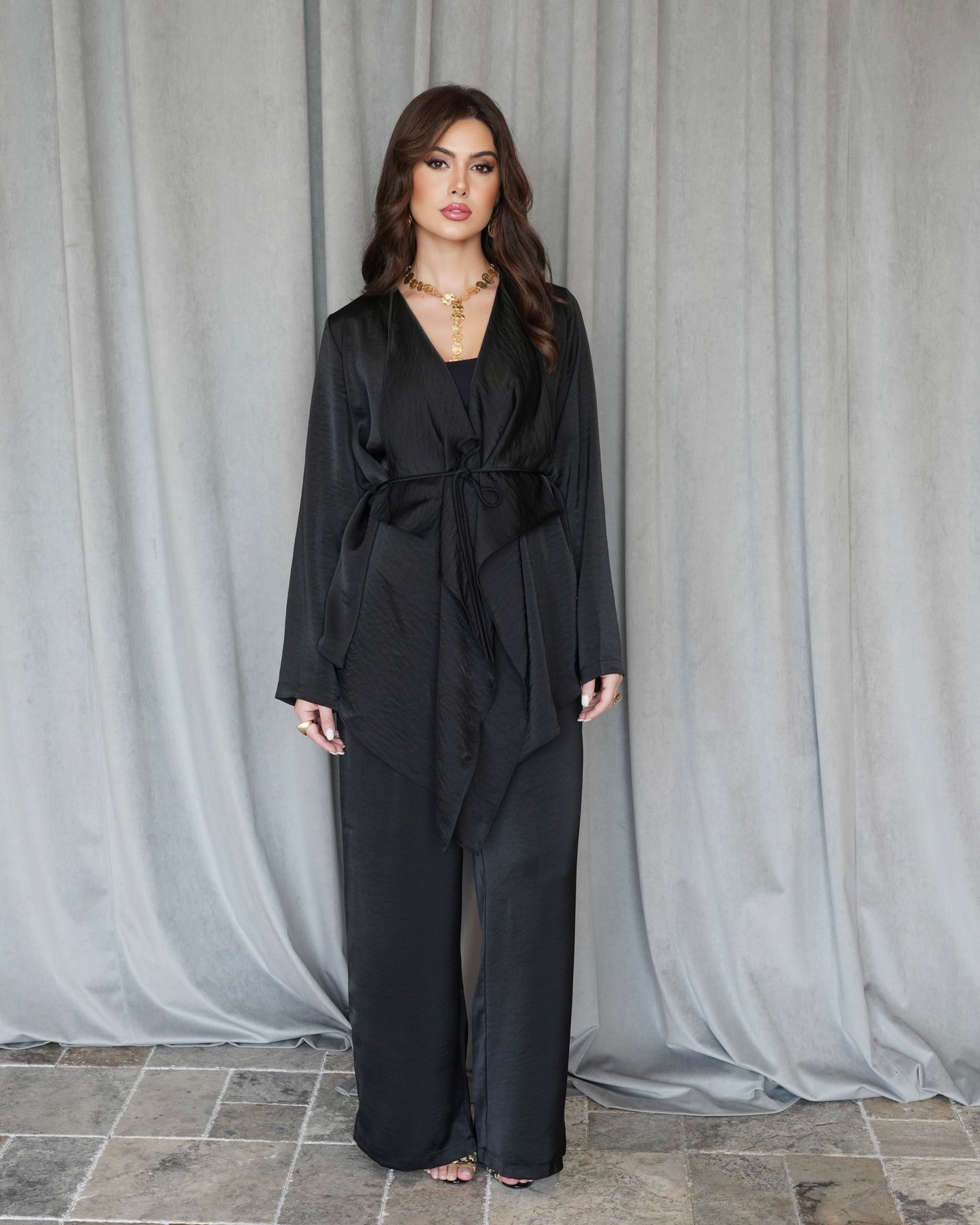 Black Silky Set