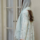 Mint Embroidery Kaftan With Shaila
