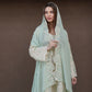 Mint Pearl Petals Kaftan with Sheila