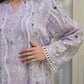 Lavender Embroidery Kaftan With Shaila