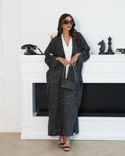 Grey Denim Abaya