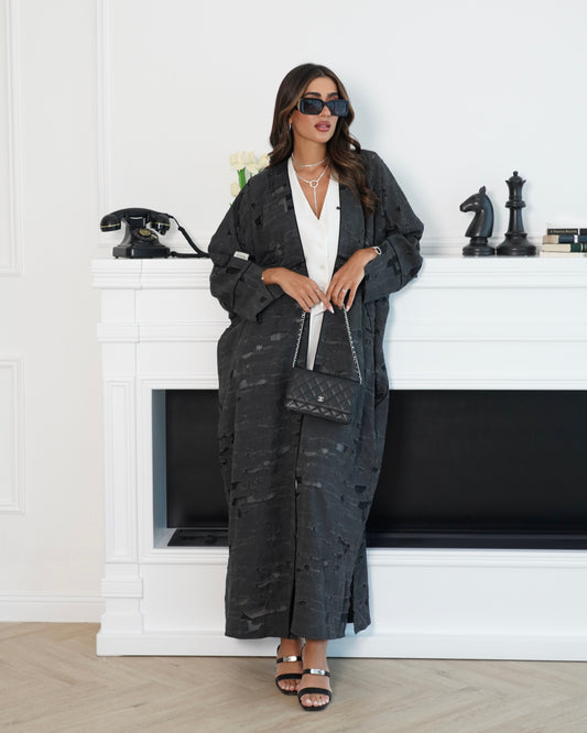 Grey Denim Abaya