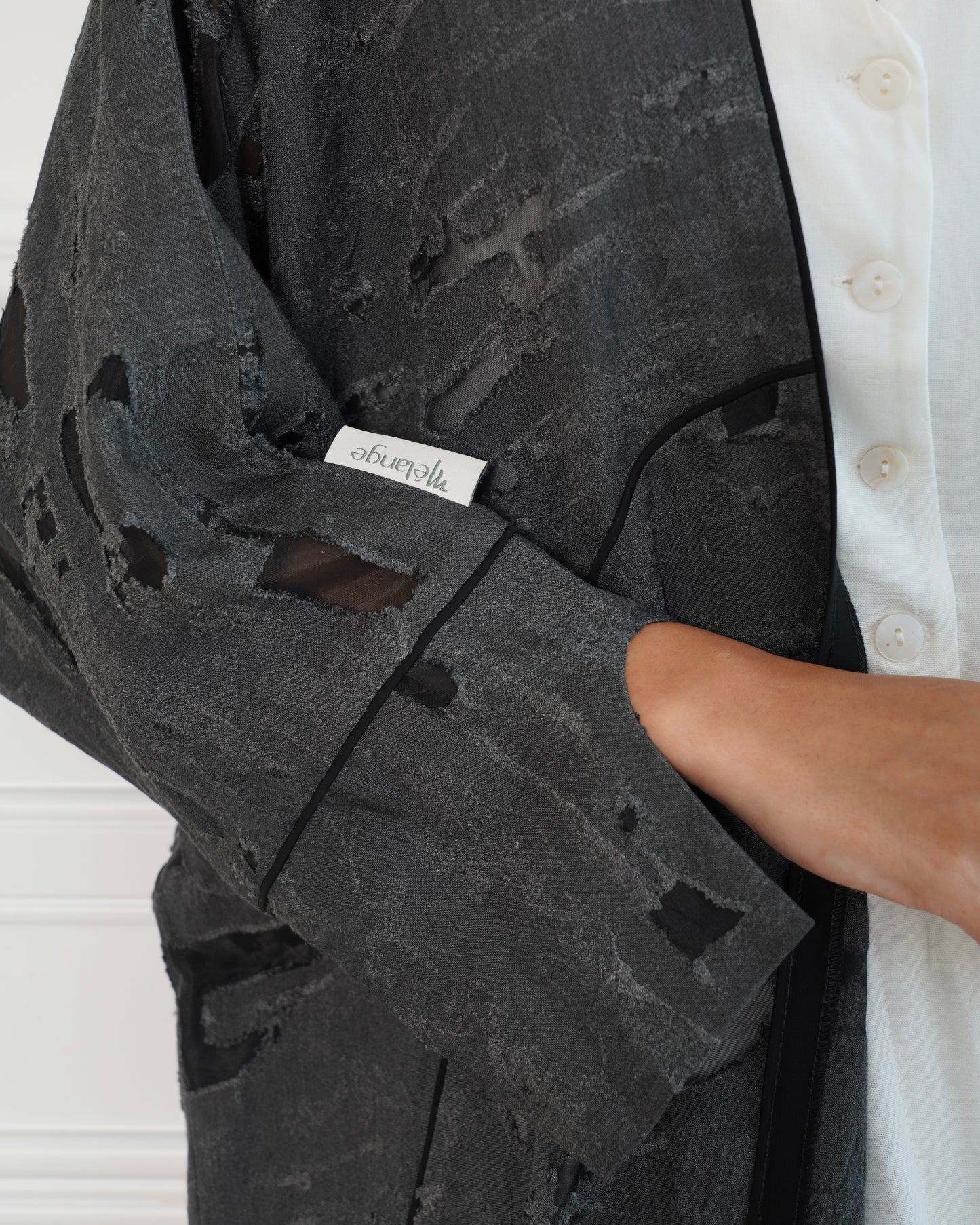 Grey Denim Abaya