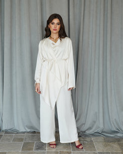 Off-white Silky Set