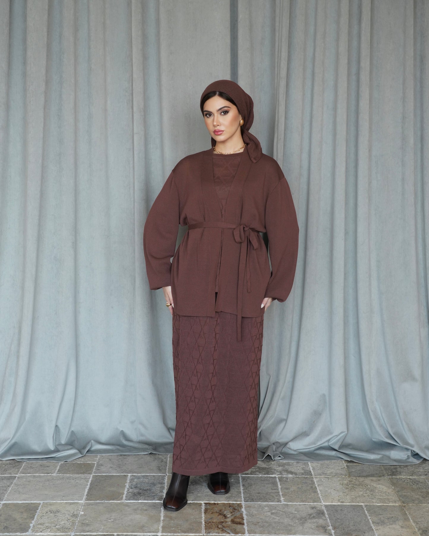 Brown Knit Set