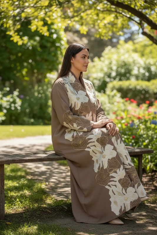Blush Brown Lily Abaya