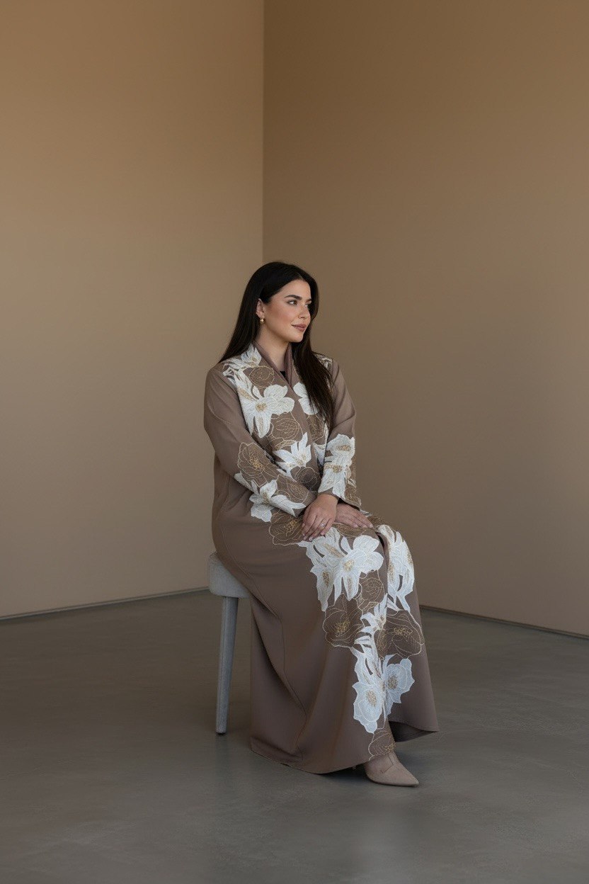 Blush Brown Lily Abaya