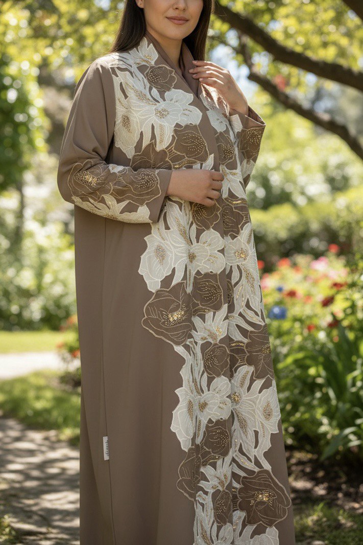 Blush Brown Lily Abaya
