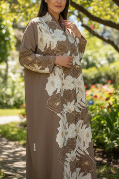 Blush Brown Lily Abaya