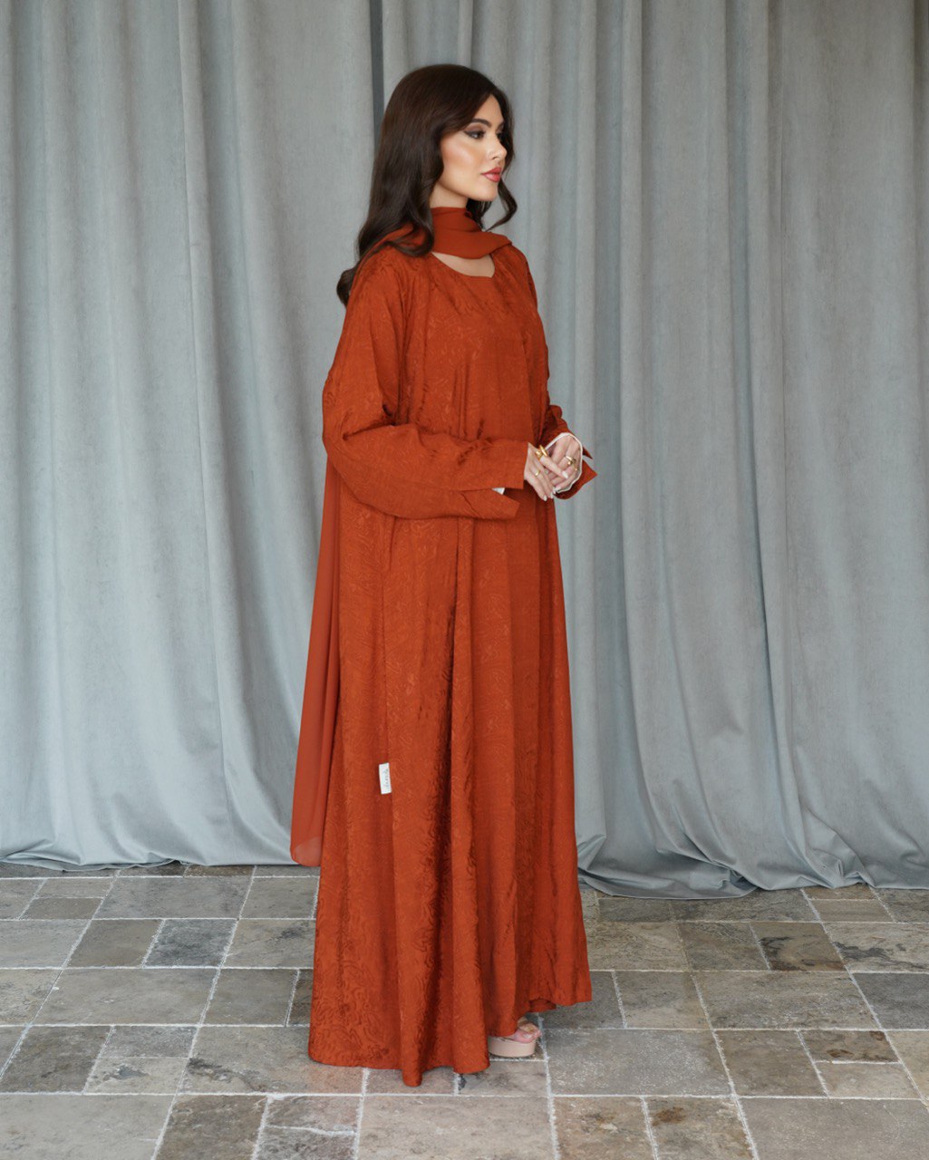 Burnt Amber Abaya