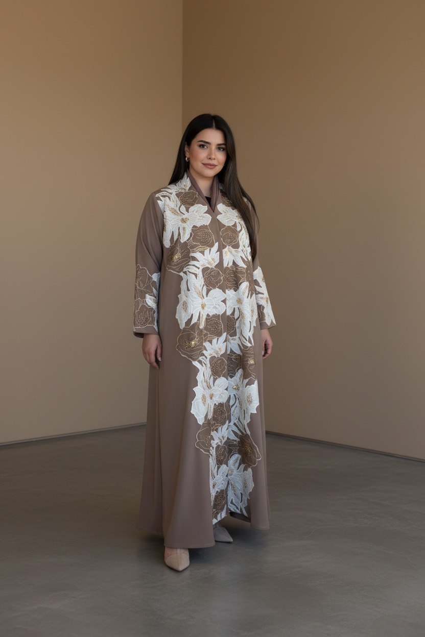 Blush Brown Lily Abaya